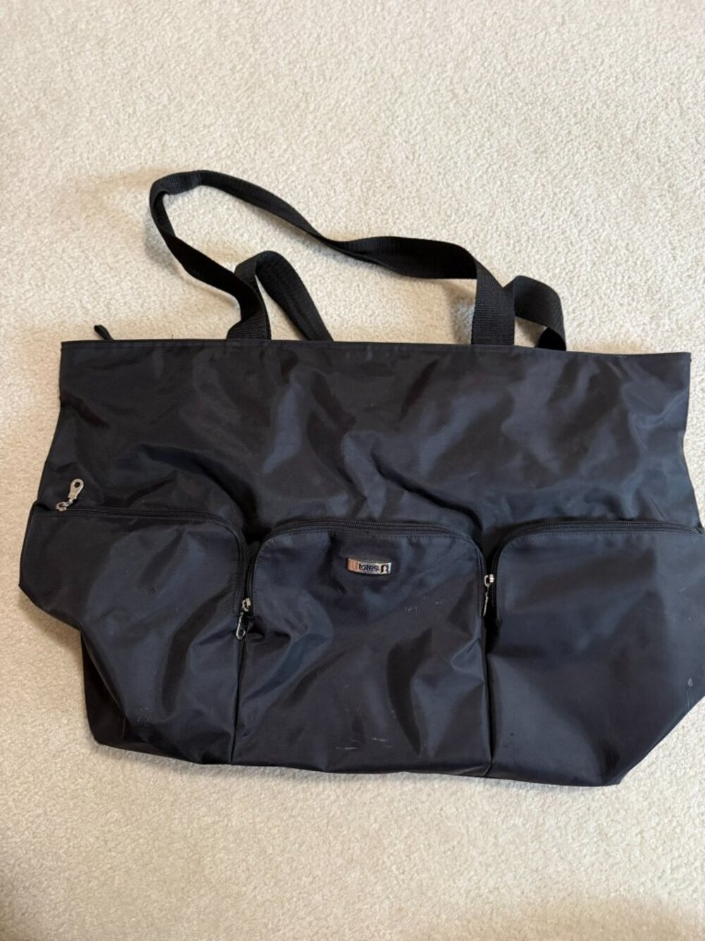 Vintage Tote Duffle Bag in Black